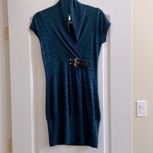 Teal coloured sweater like dress in size M